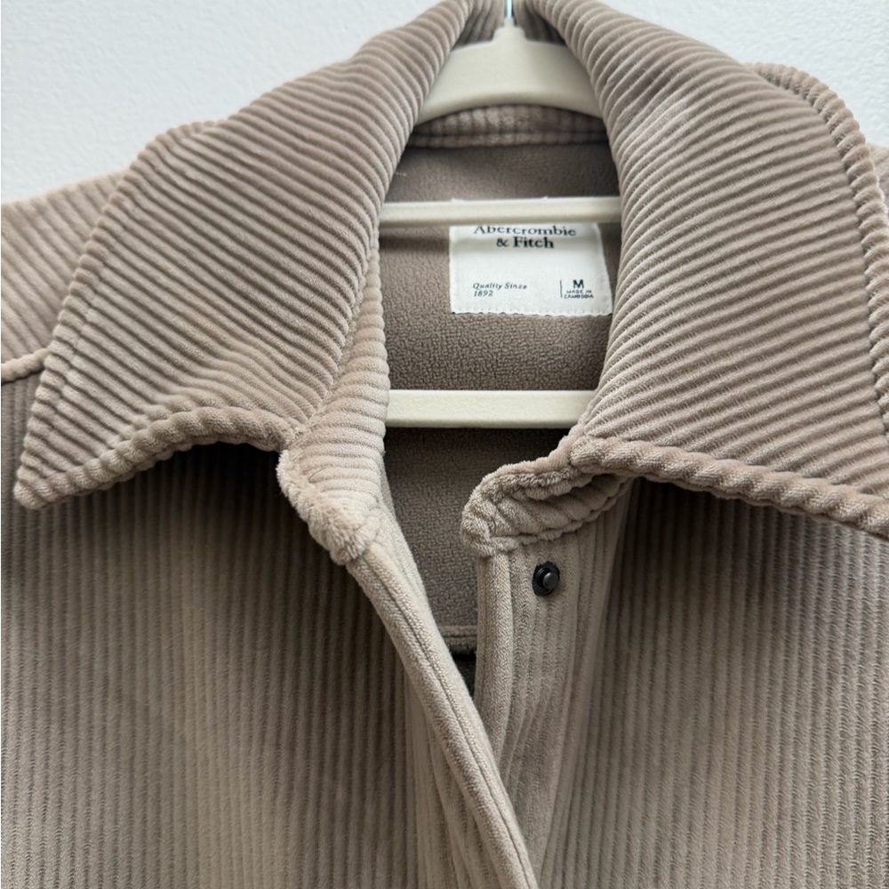 Corduroy Crop Jacket in Taupe - Picture 5 of 10